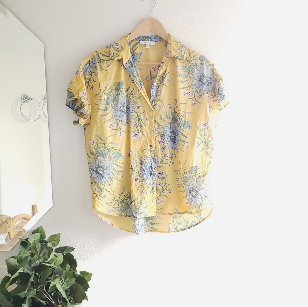 Madewell Marigold Yellow Hi Low Top Size Small